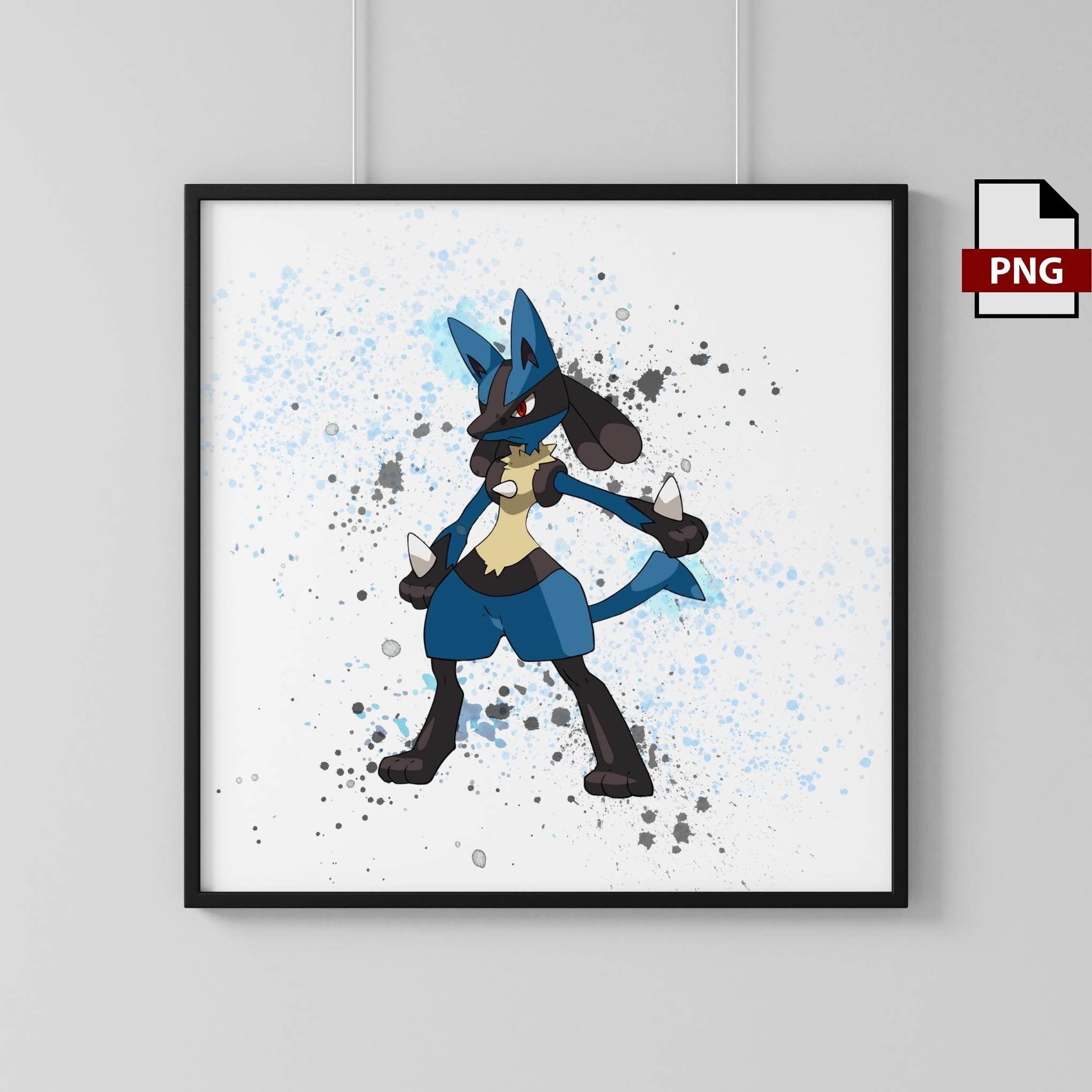 Lucario Card Art - HDA Gallery - Paintings & Prints, Animals