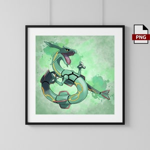 Download The Legendary Pokemon Rayquaza Soaring Above the Skies Wallpaper