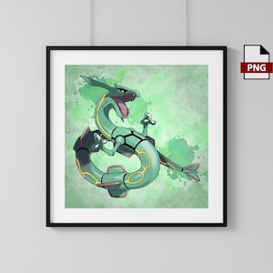 Download The Legendary Pokemon Rayquaza Soaring Above the Skies Wallpaper