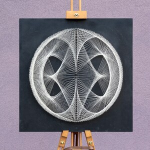 String Art, decorazione Wandbild Fett ein Mann, Geometrie ottica, decorazioni pro la Haus