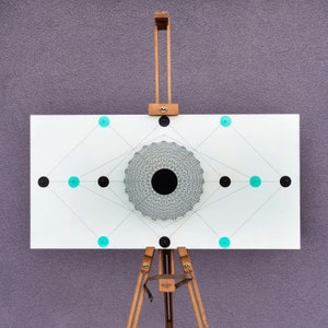 String Art, decorazione Wandbild Fett ein Mann, Geometrie ottica, decorazioni pro la Haus