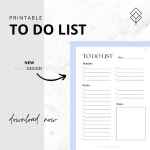 Printable To Do List - Instant Download - To Do Liste