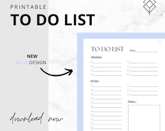 Printable To Do List - Instant Download - To Do Liste