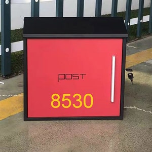 Personalized mailbox, Custom Mailbox, Mailbox, Wall Mount Mailbox, House Number Mailbox, House Mailbox