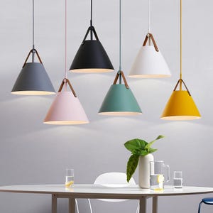 Pendant light metal belt