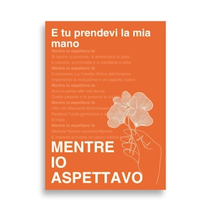 Poster - Manifesto - Canzone - Musica - Decorazione - Frase - Arte da parete Sfiorivano le Viole