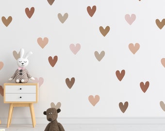 Stickers muraux Boho Heart pour enfants • Sticker mural pour chambre d'enfant • Décoration de chambre pour filles et garçons