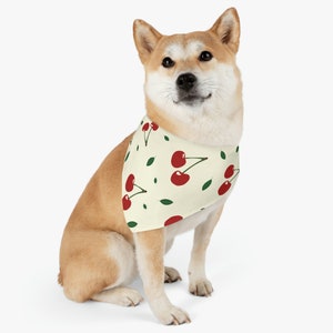 Cherry Bandana Pet Collar