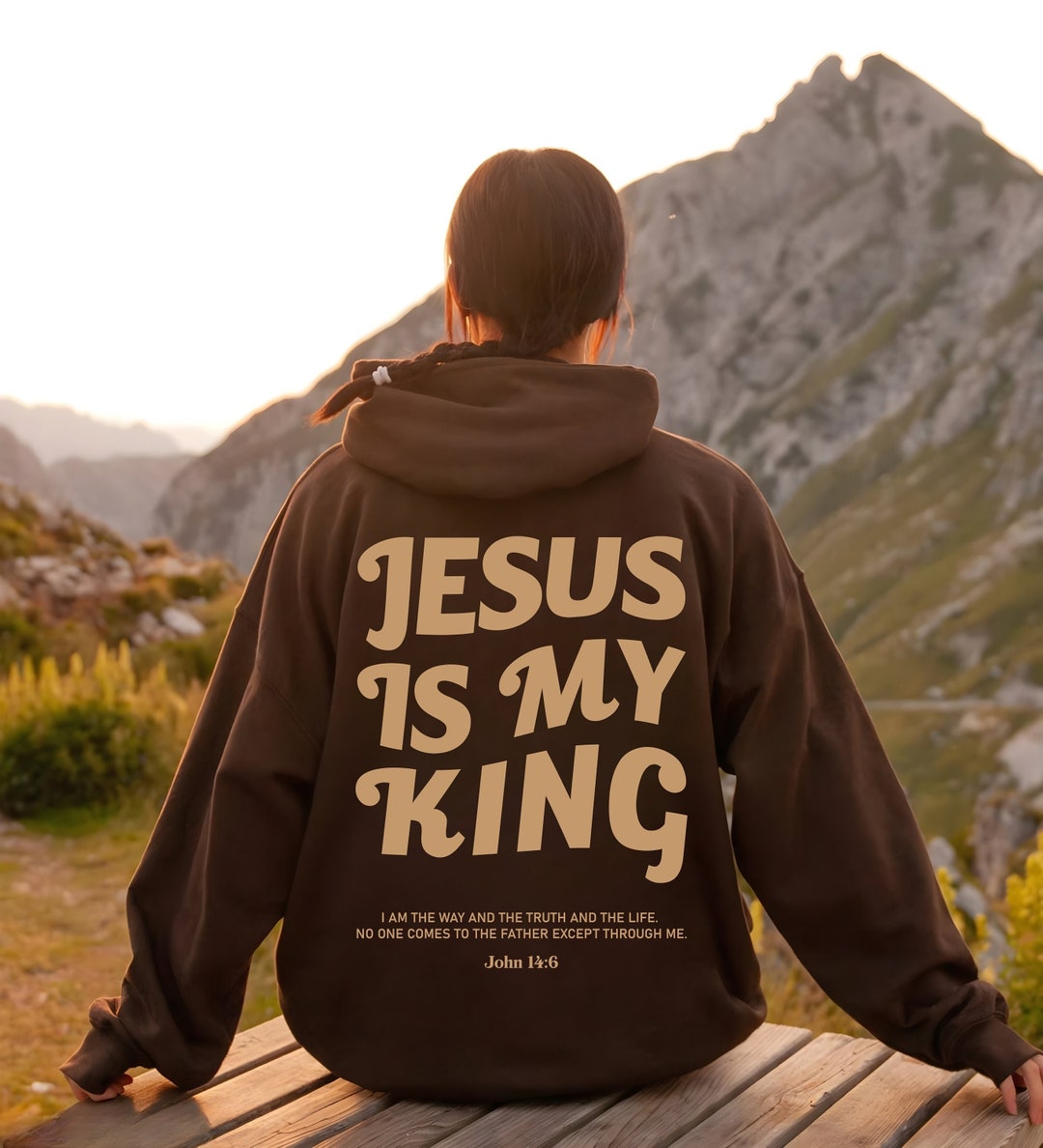 Jesus is My King Hoodie Christian Hoodie Christian Sweatshirt - Etsy