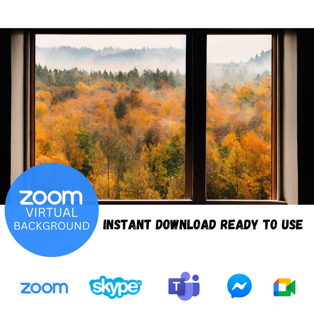 Autumn Fall Zoom Virtual Backgrounds Backdrop Office Background Microsoft Teams Facebook ex