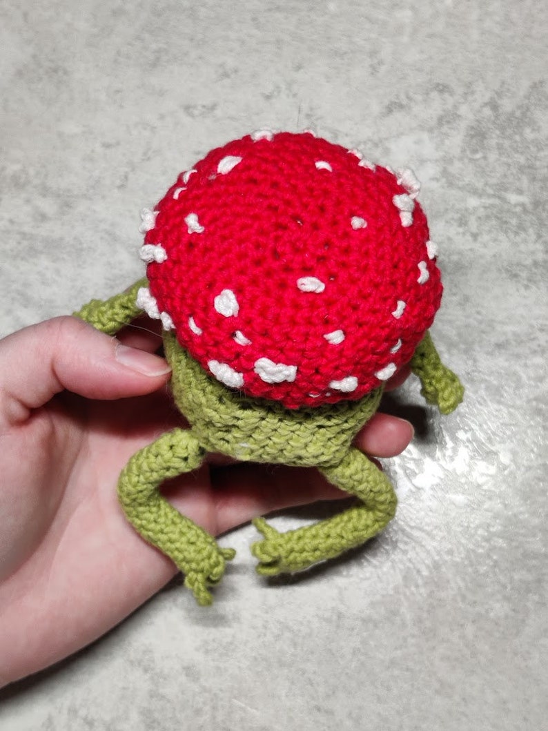 Crochet Frog Pattern Mushroom Frog Crochet Pattern Frog With Etsy