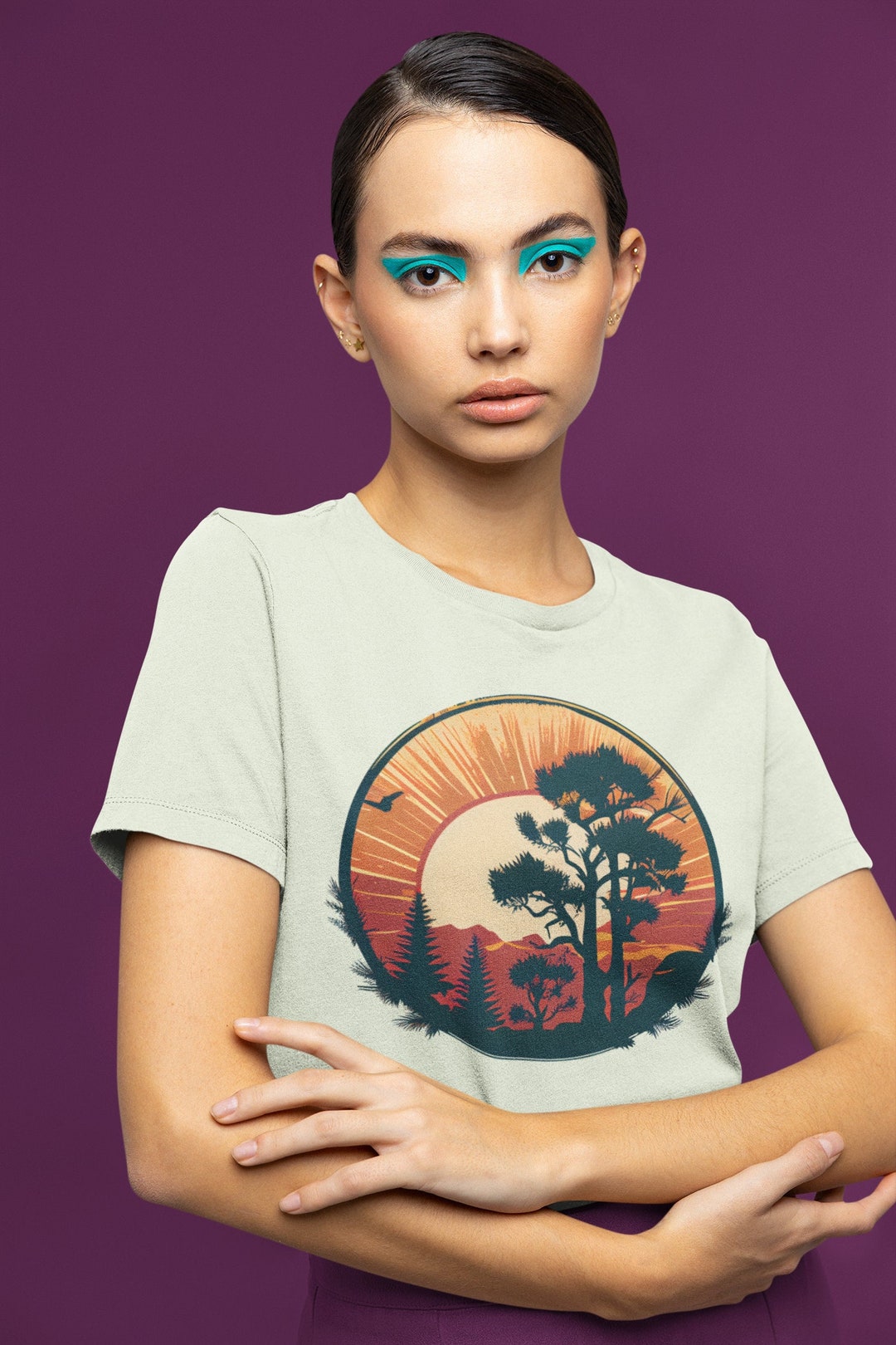 Vintage Golden Sunset Tshirt Perfect Unisex Tee for Nature Etsy