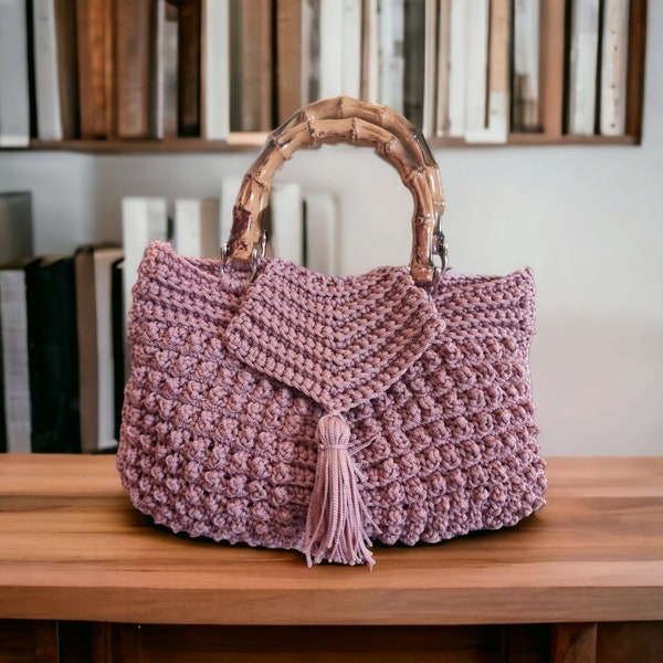 Sac à main fait maison au crochet