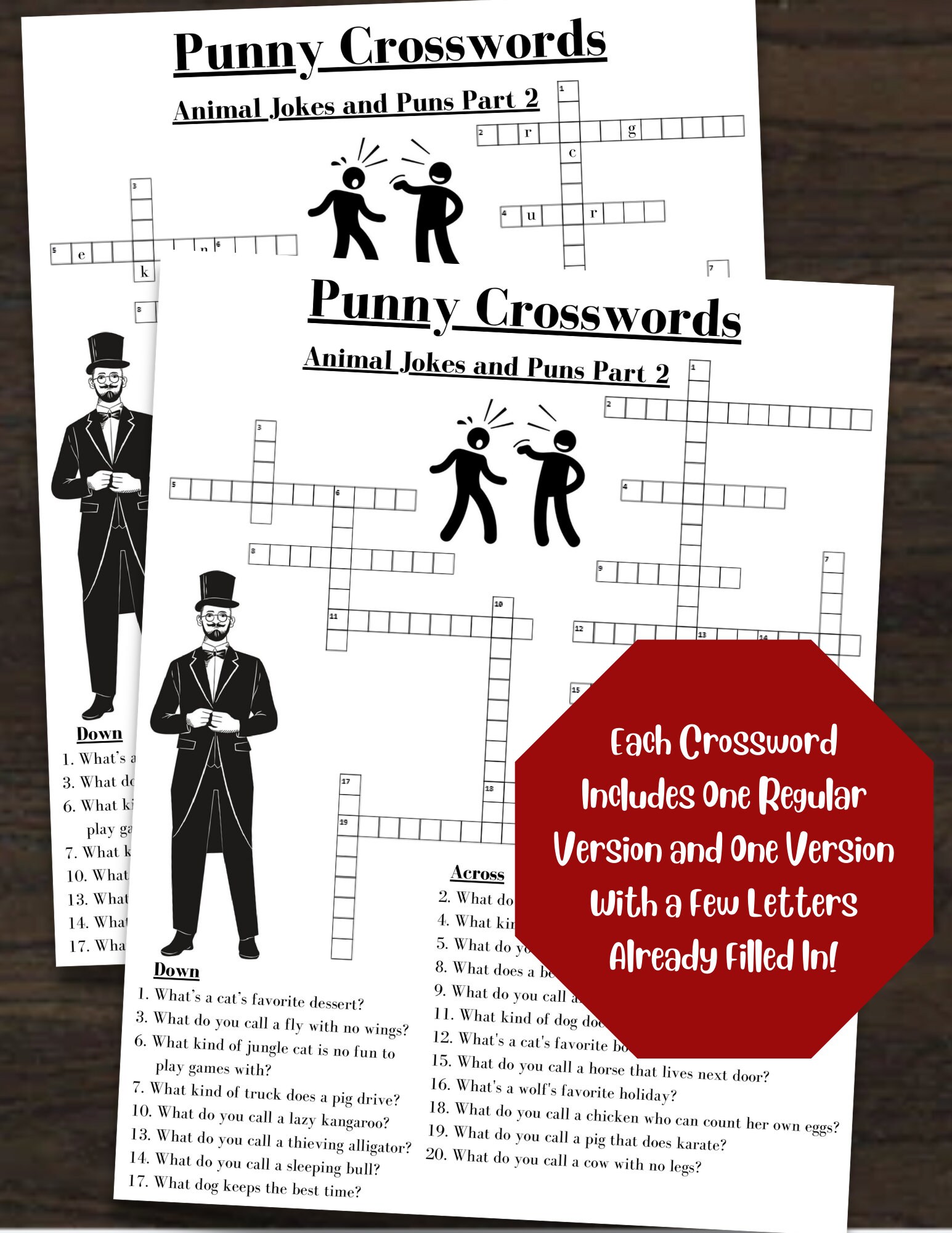 5 Punny Crossword Puzzles All the Clue and Answers Are Themed Jokes and