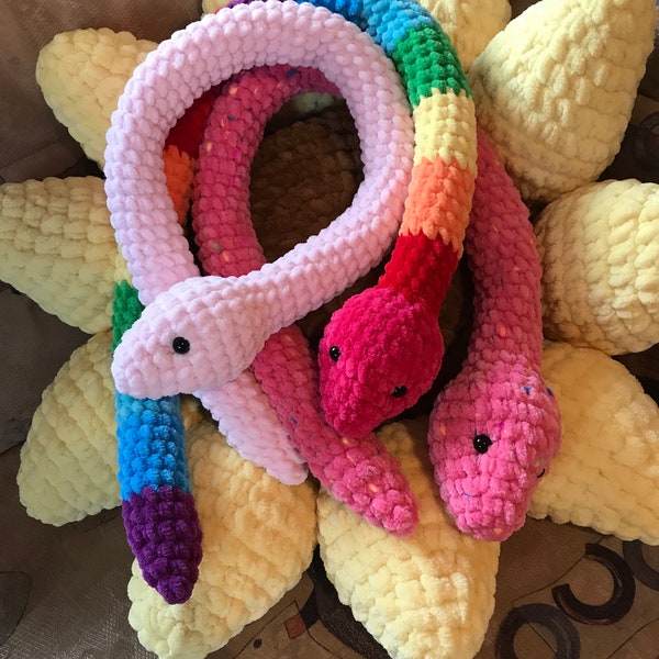 Kuschel-Schlange handmade crochet snake gehäkelt