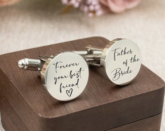 Cufflinks for Groom,Personalized Father of the Bride,Best Friend Gift,Anniversary Gift,Father's Day Gift,Grandfather of the Bride Cufflink