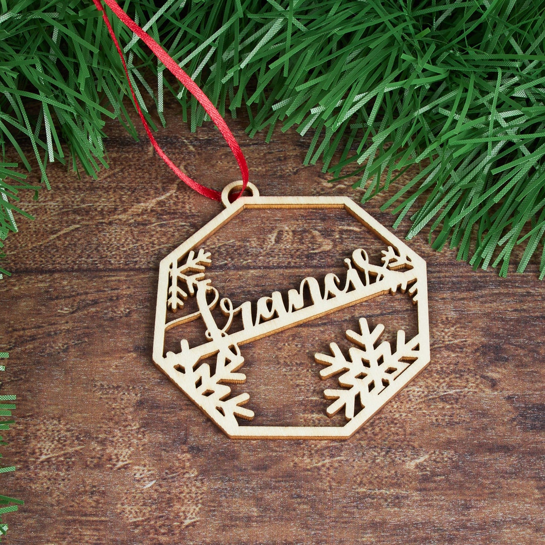 Personalized Christmas Tree Ornament,wooden Name Christmas Tree