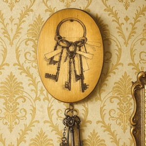 Exclusive Key box with storage compartment and clock, key box , key storage , key shelf , hang keys