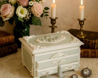 Commode/mini commode avec miroir, boite à bijoux, boites, écrins, pour bijoux, parfum