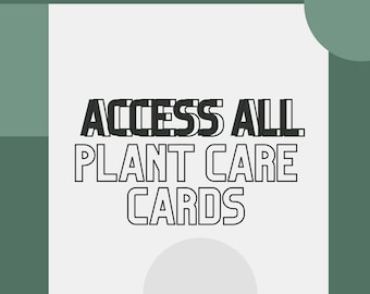Plant Care Cards Bundle Access, Plant Care Cards Package