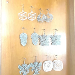 3D Printed  Prototype Earrings - Unique and Innovative Design, Modern  Jewelry
