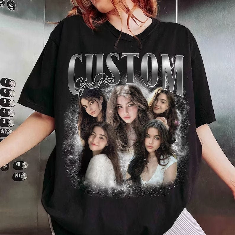 Discover Custom Bootleg Rap Tee, Vintage Custom Funny Rap Shirt, Custom Photo Vintage T Shirts, Insert Your Design, Custom Girlfriend Shirt, HN2310