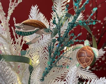 2 turtle cove - from “the 12 tree-houses of christmas” handmade art collection