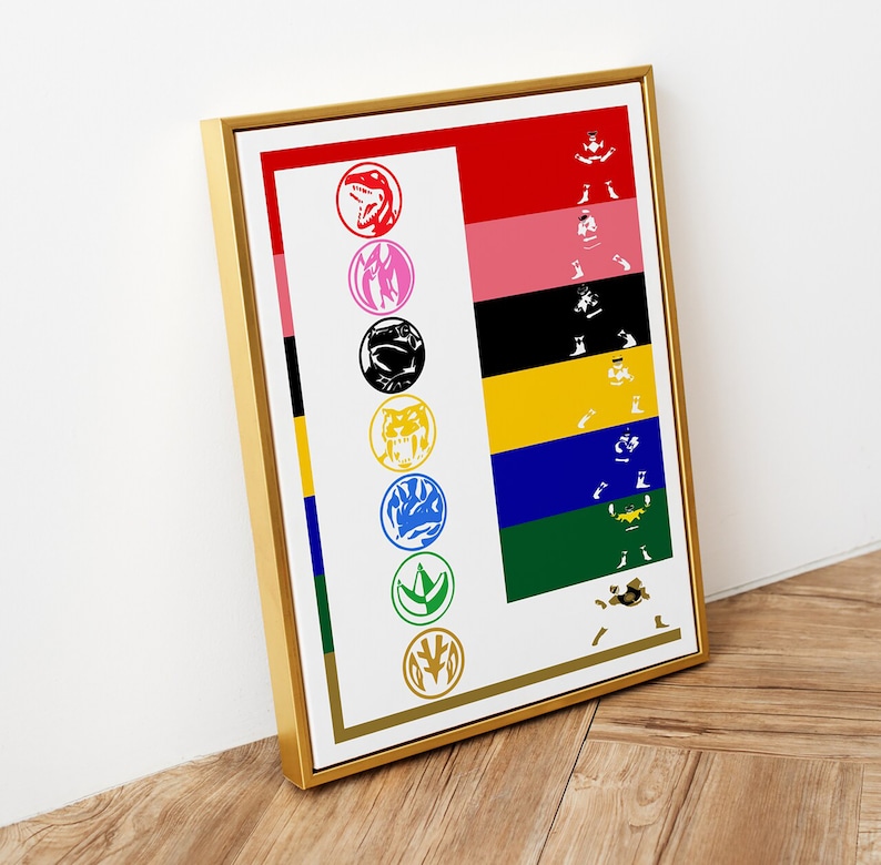 Power Rangers, INSTANT DOWNLOAD, Wall Art, Digital Print, Superhero ...