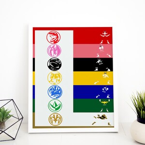 Power Rangers, INSTANT DOWNLOAD, Wall Art, Digital Print, Superhero ...