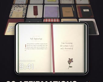 iPhone Duo Wallpaper Pack, 20 Affirmation Wallpapers, Galaxy Z Fold8 Foldable Phone Background, Self Love Journal Aesthetic Lock Screen