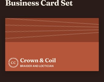 Braider Business Card Template Editable Canva, Hair Stylist Business Cards Printable, Loctician Salon Card Set, Loyalty Referral Card
