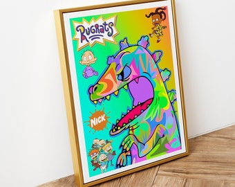 Rugrats, Cartoons, instant download, Nickelodeon, kid posters, 90s cartoons, digital print, wall art, nursery decor, cartoon shows, children