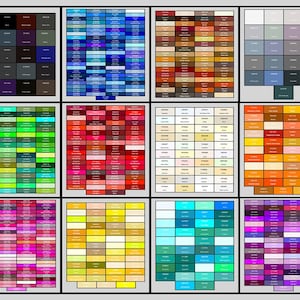 Digital Color Palette, Ultimate color palette, Digital Download, Downloadable Colors, Printable Colors, INSTANT DOWNLOAD, Art Decor, Colors