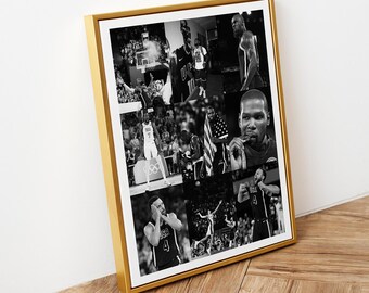 USA Basketball, NBA Basketball Poster, Steph Curry, Kevin Durant, Lebron James, Digital download, Nike wall art, room decor, Olympics decor,