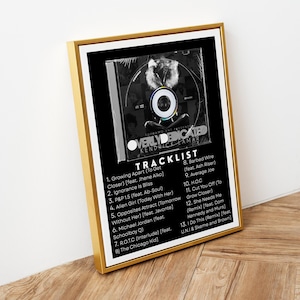 Kendrick Lamar Poster, HipHop Decor, Overly Dedicated, Rap Art, Music Decor, Digital Download, Instant Download, Kendrick Lamar Album, Music