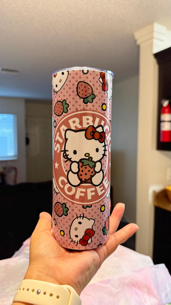 Hello Kitty Starbucks 20 Oz Tumbler, Reusable Tumbler With Lid
