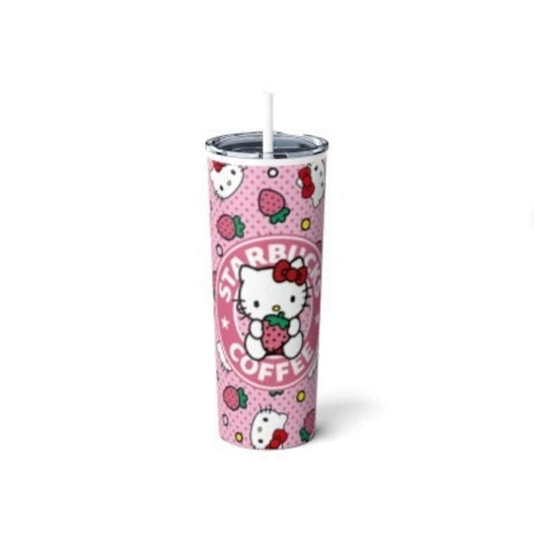 Hello Kitty Starbucks 20 Oz Tumbler Reusable Tumbler With Etsy