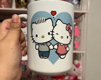 Hallo Kitty Valentinstag Tasse, Valentinstag Tasse, Hallo Kitty Liebe, Hallo Kitty verliebt, Liebe meinen Freund