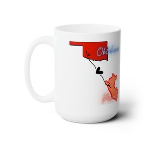 Oklahoma and Peru mug, Gift mug with sentiment, Inspirational design mug, Mug for Peru lover, Mug for lovers of Oklahoma and Peru,