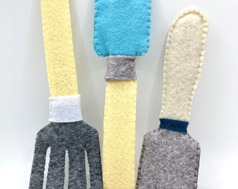 Trío de juegos de cocina de fieltro