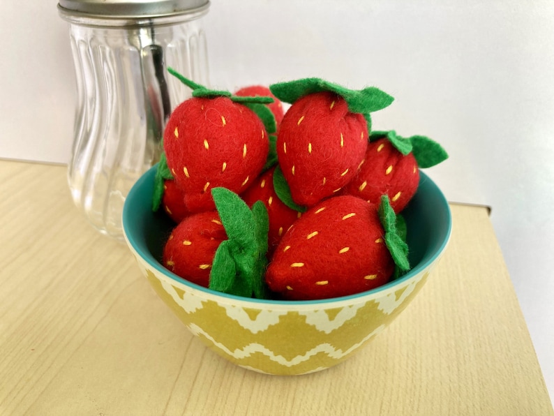 Felt Strawberry - Etsy