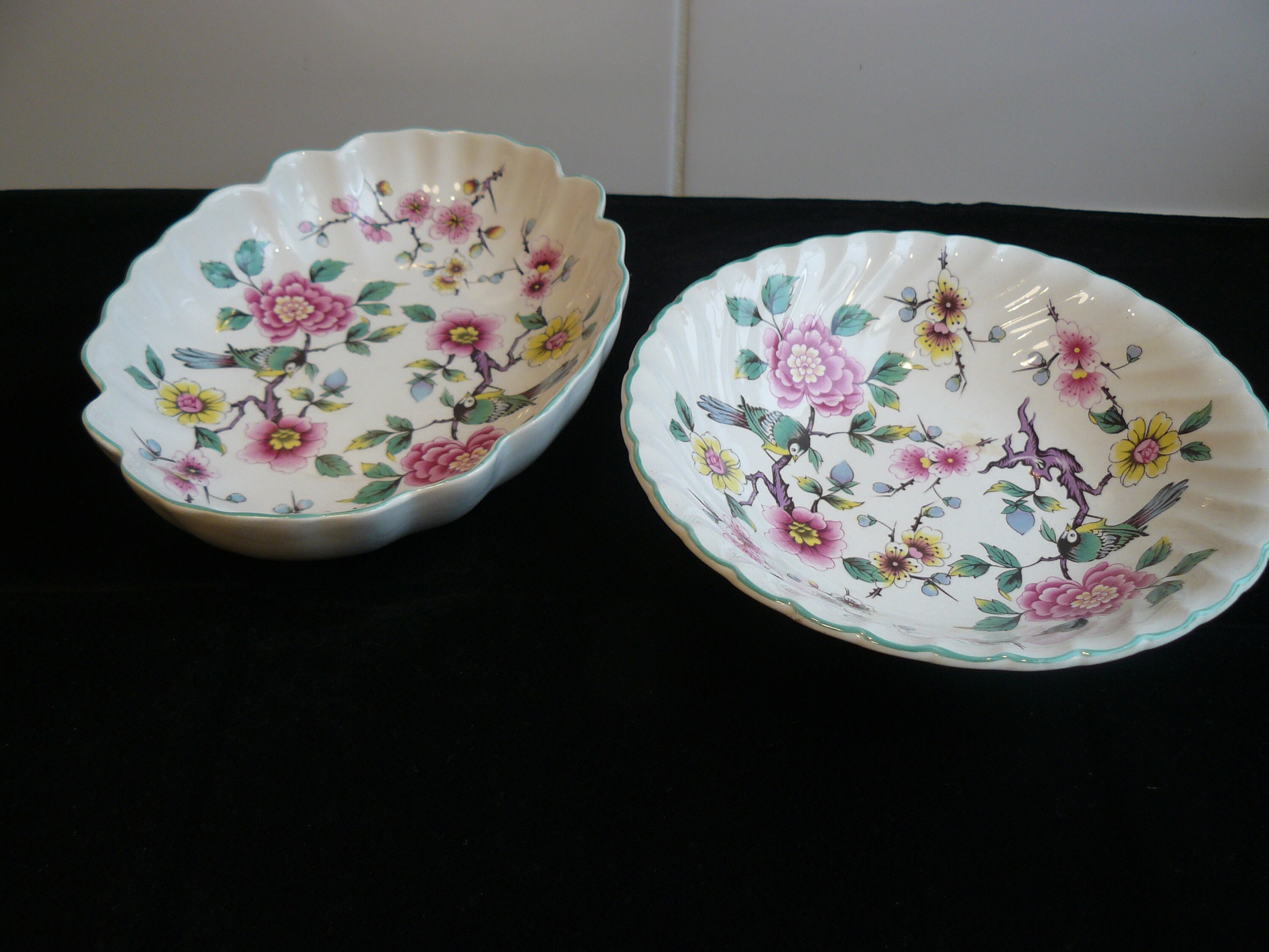Two Vintage Old Foley Chinese Rose James Kent Staffordshire. Etsy