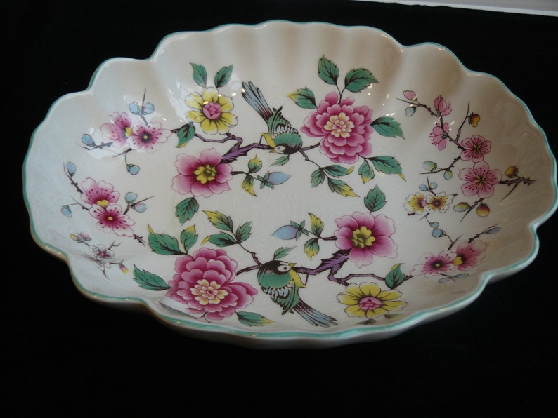 Two Vintage Old Foley Chinese Rose James Kent Staffordshire. Etsy