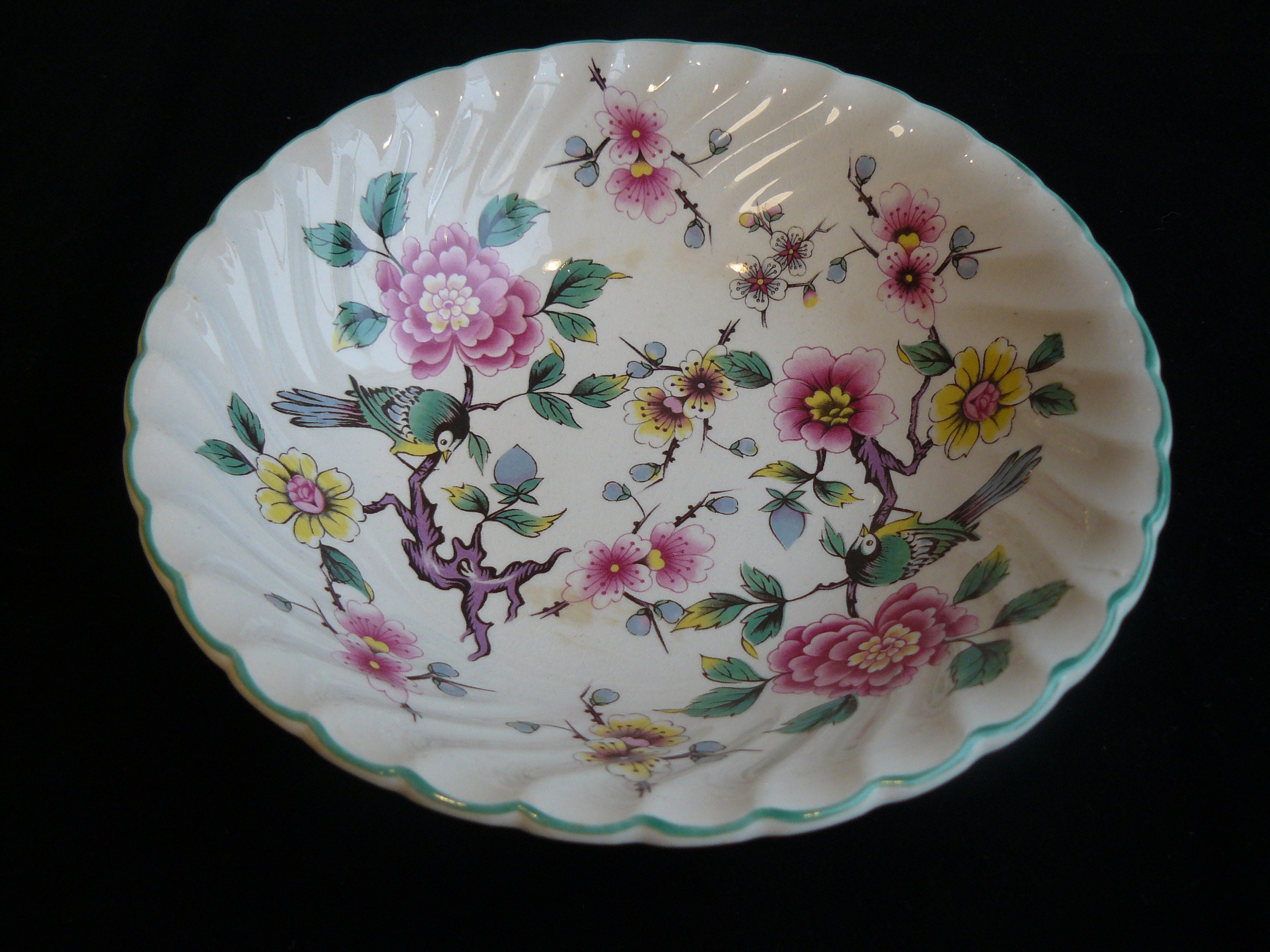 Two Vintage Old Foley Chinese Rose James Kent Staffordshire. Etsy