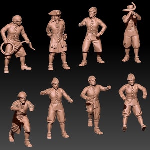 Napoleonische Piraten und Matrosen bei der Arbeit Set 1 1:72 & 28mm