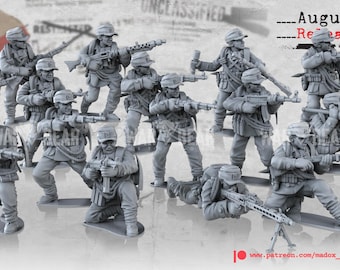 Truppe di montagna tedesche della seconda guerra mondiale 10 modelli 1:72 e 28 mm