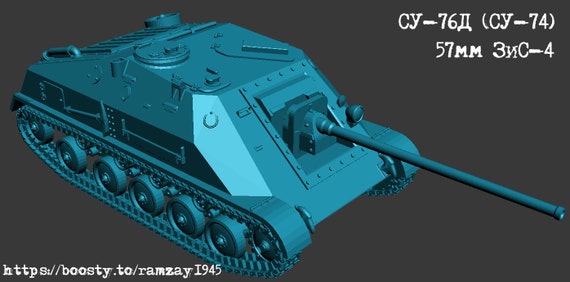 Ww2 Tank SU-76D Fic 57mm 15mm 1:72 1.48 1.35 Scale - Etsy