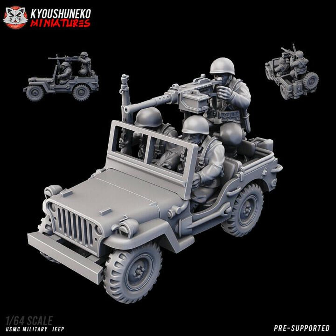 Ww2 Sci Fi Usmc Military Jeep 1.72 28mm 32 Mm - Etsy