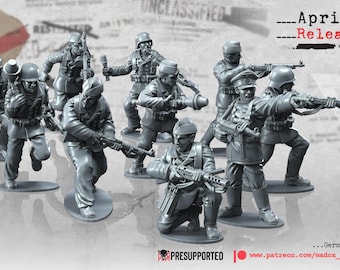 WW2 German Kriegs Marine Infantery 10 modelli 1:72 e 28 mm