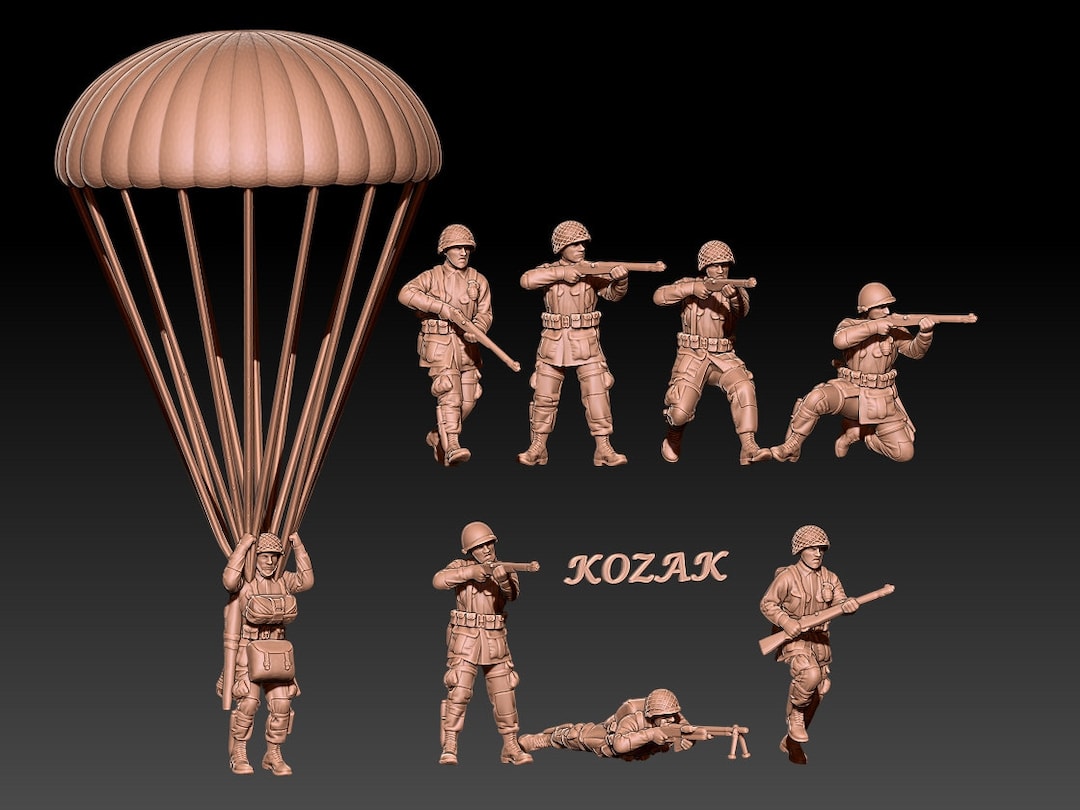 第二次世界大戦 アメリカ空挺部隊セット3 1:72 & 28 mm - Etsy 日本